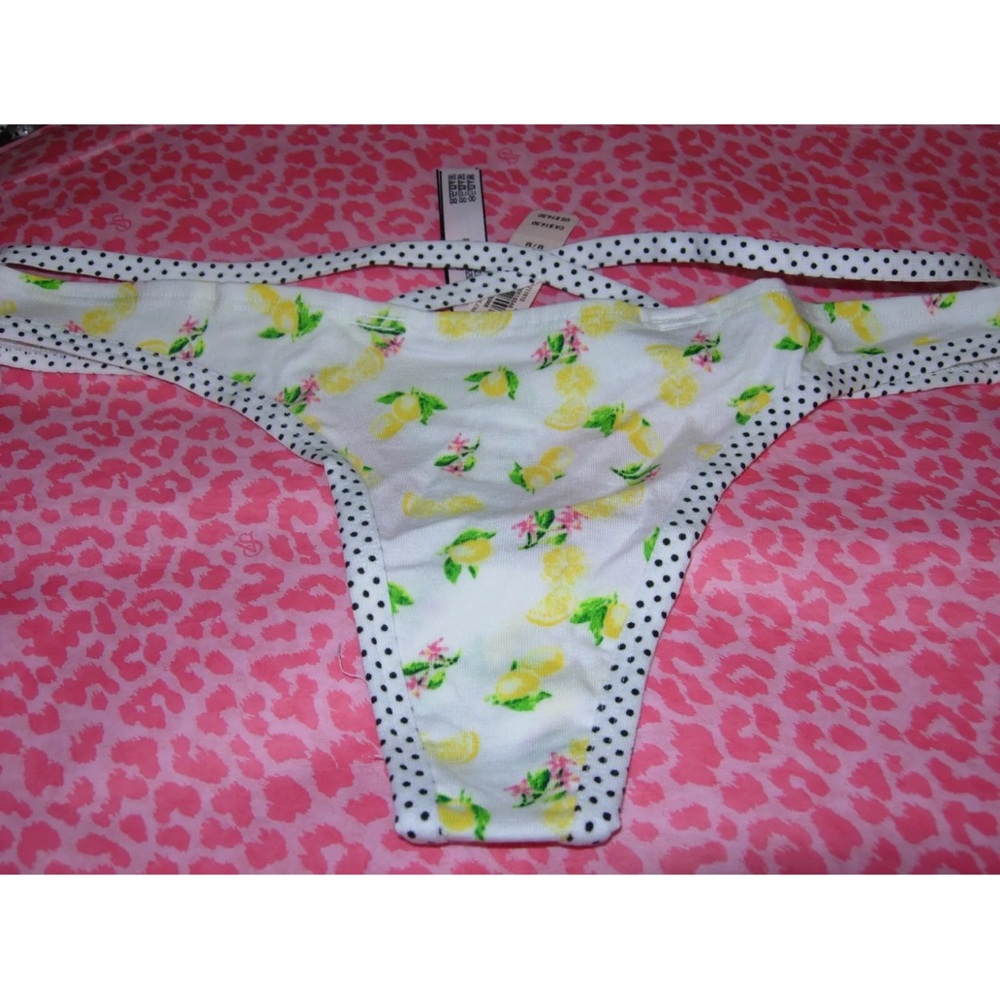 Victoria's Secret Sexy Skimpy Thong Double Strappy V-String Lemons! S M L NWT
